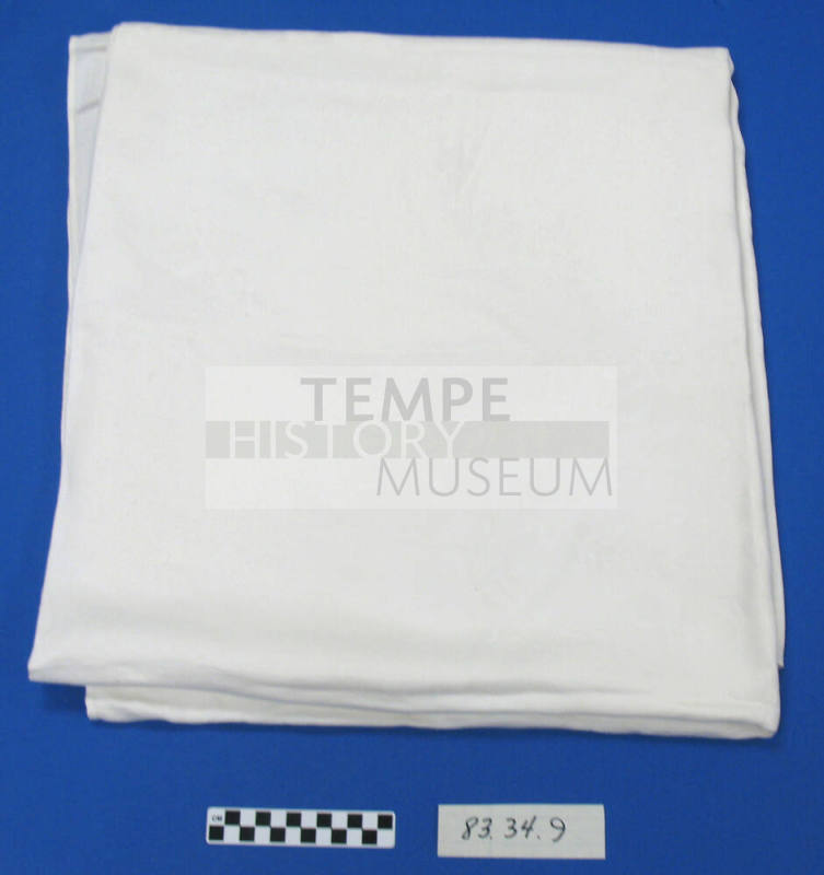 White damask tablecloth