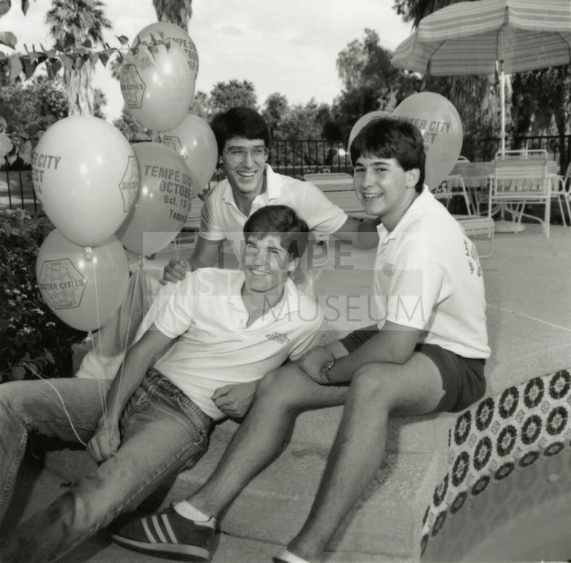 3 Young Men at Tempe Oktoberfest, 13-14 October, 1984 - (2 of 2)