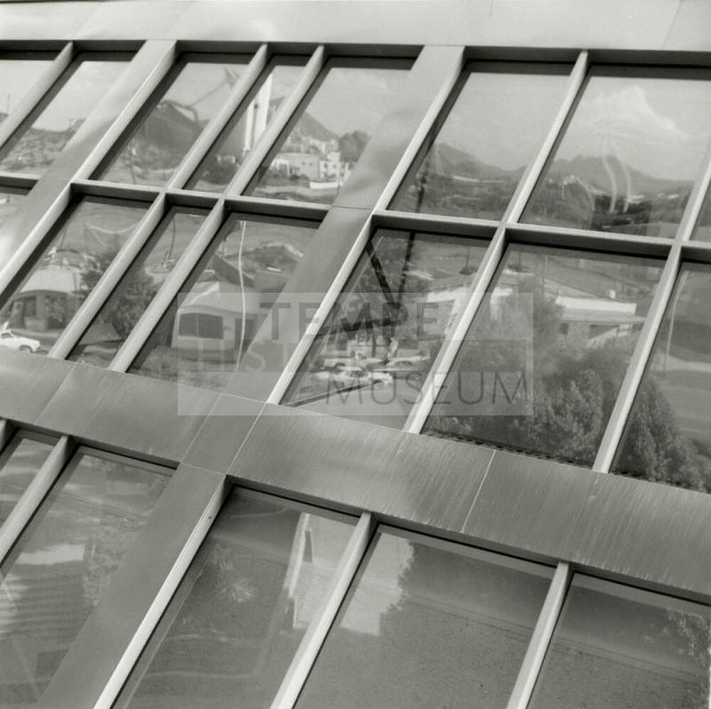 Tempe City Hall - View of Windows with Reflections - October 1984 (1 of 2)