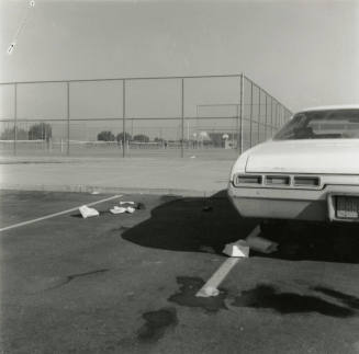 Corona's proud image buried in pile of litter. - Tempe Daily News, December 8 1984
