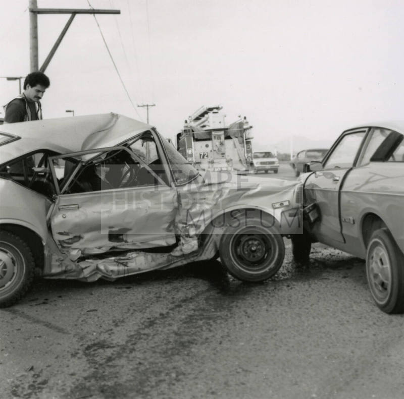 Scene of Collision of Two Double-Door Vehicles