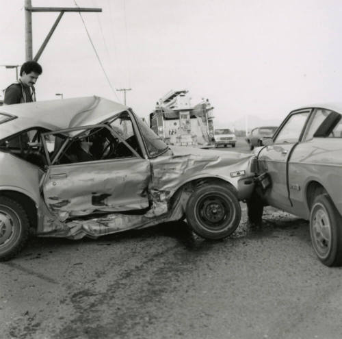 Scene of Collision of Two Double-Door Vehicles