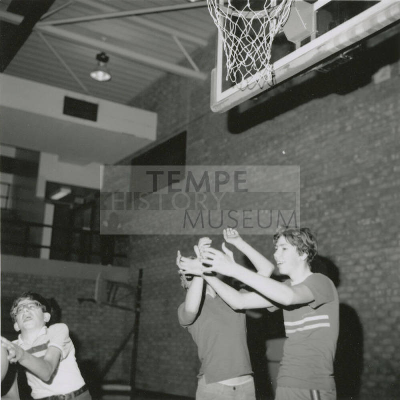 Unidentified young basketball players