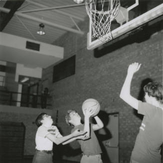 Unidentified young basketball players