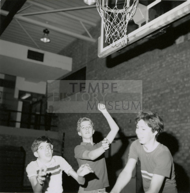 Unidentified young basketball players