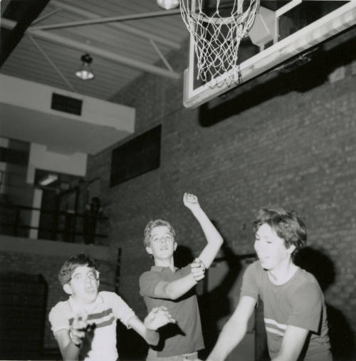 Unidentified young basketball players
