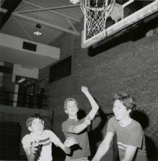 Unidentified young basketball players