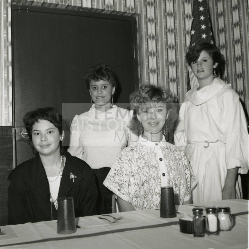 Winners of Tempe Republican Women's Club's John Rhodes Essay Contest - from Tempe Daily News, March 8, 1985