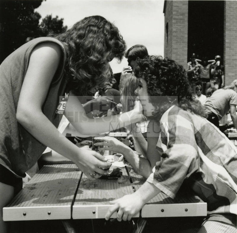 Unidentified Young Women Try Force-Feeding Experiment