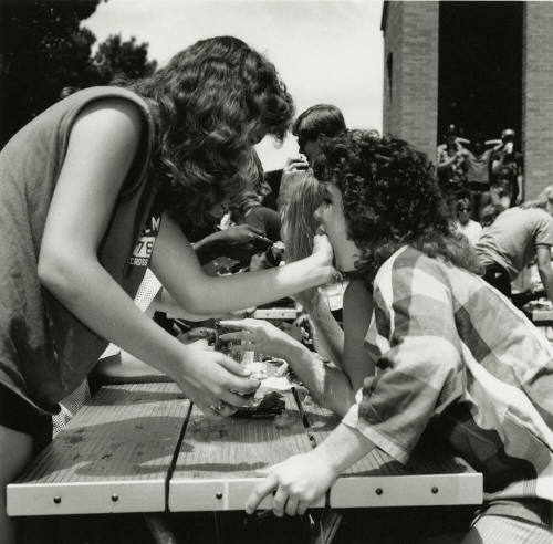 Unidentified Young Women Try Force-Feeding Experiment