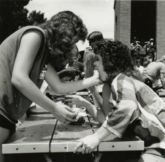 Unidentified Young Women Try Force-Feeding Experiment