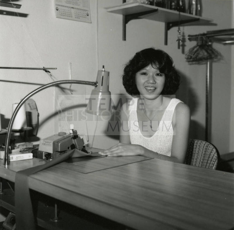 Young woman at a desk