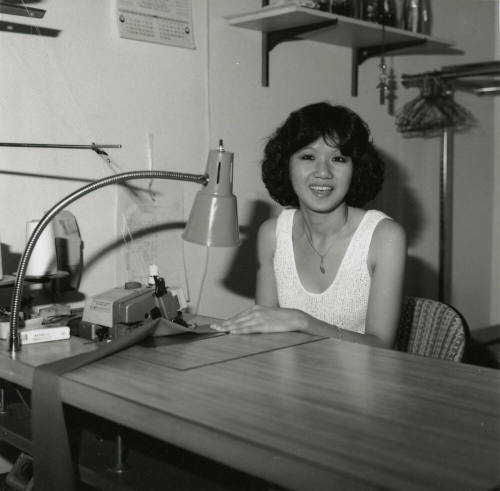 Young woman at a desk