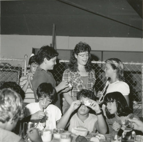 Unidentified Group of 8 Children & 1 Woman
