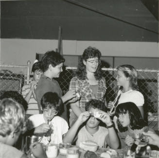 Unidentified Group of 8 Children & 1 Woman