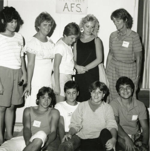 Unidentified Group of 9 In Front of A.F.S. Sign