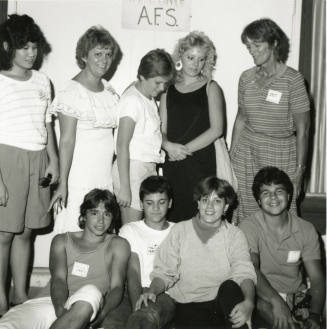 Unidentified Group of 9 In Front of A.F.S. Sign