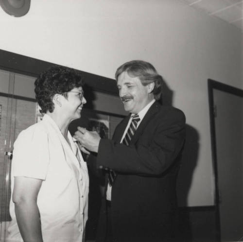 Tempe High School employees 'pinned', from Tempe Daily News, October 17, 1985