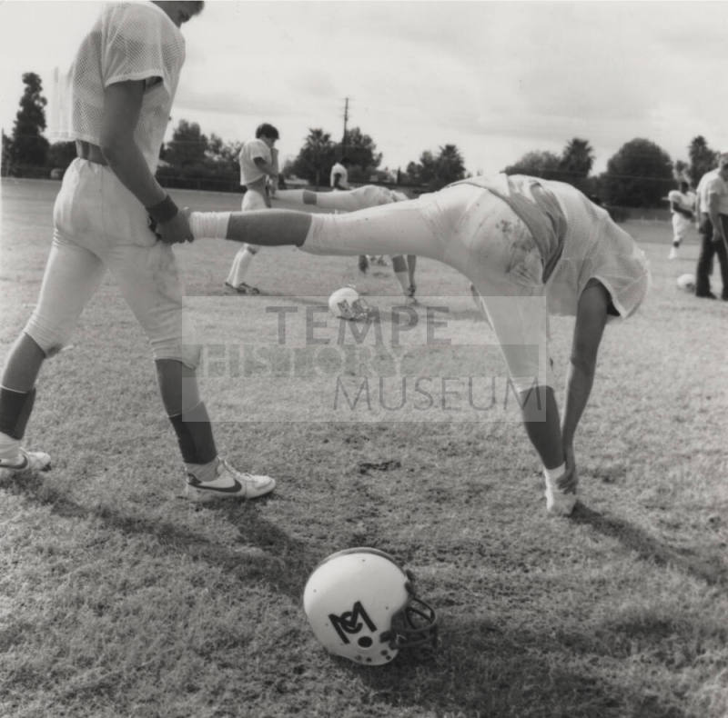 Football is hard work: McClintock high school players examine 1985 season, from Tempe Daily News, October 19, 1985