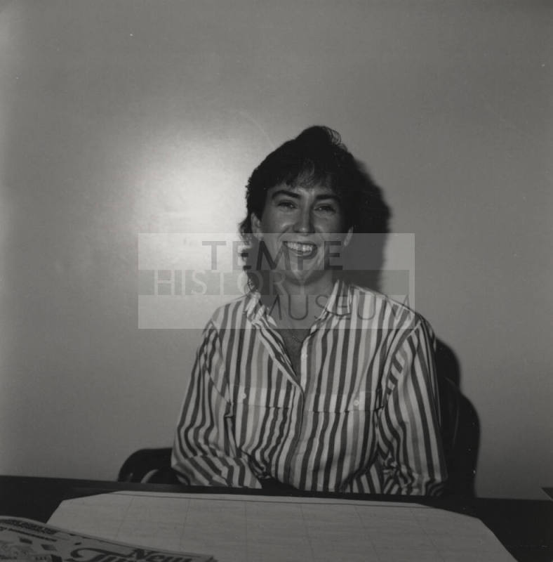 Woman posing for the camera.  -November 1985