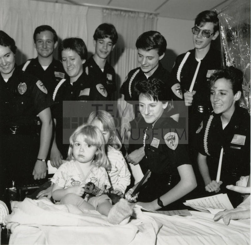Tempe Police Dept. Explorers at St. Luke's Hospital- Tempe Daily News, December 28 1985