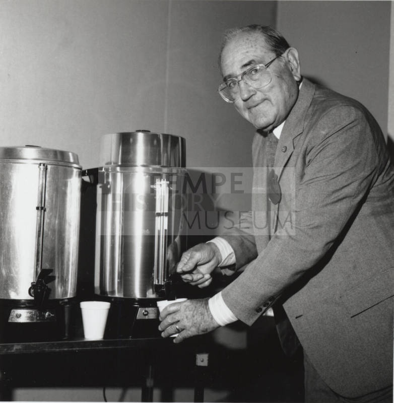 Unidentified Man at Coffee Dispenser