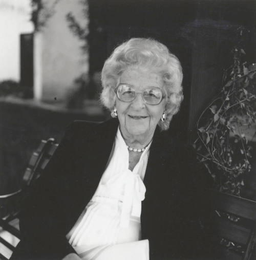 Unidentified Woman on Outside Bench