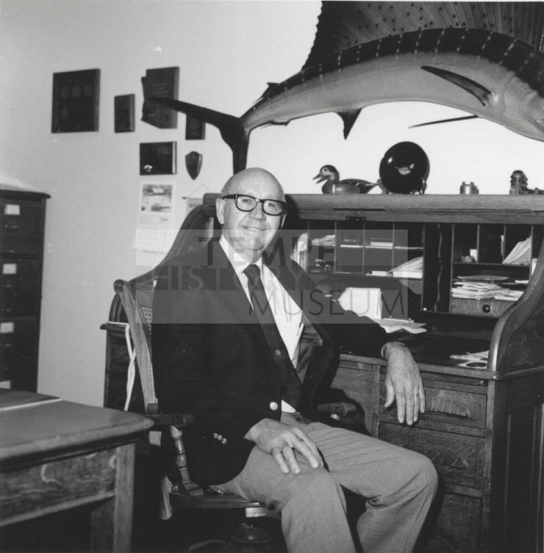 Unidentified Man at Home in His Office