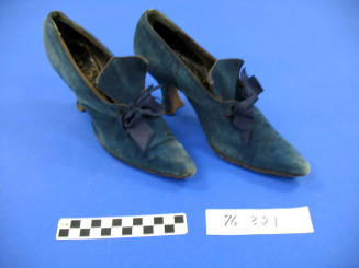 Ladies' blue suede shoes