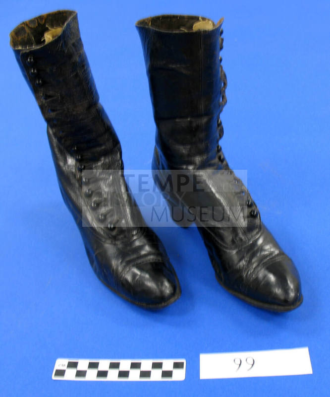 Shoes, Button, High Top, Woman