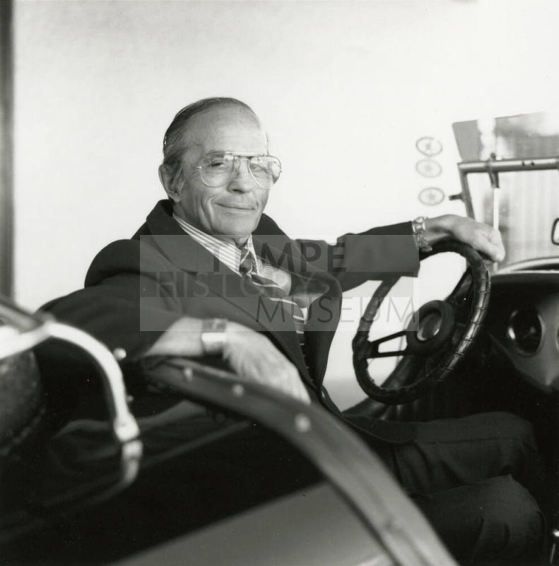 Leonard Monti in his 1966 Excalibur