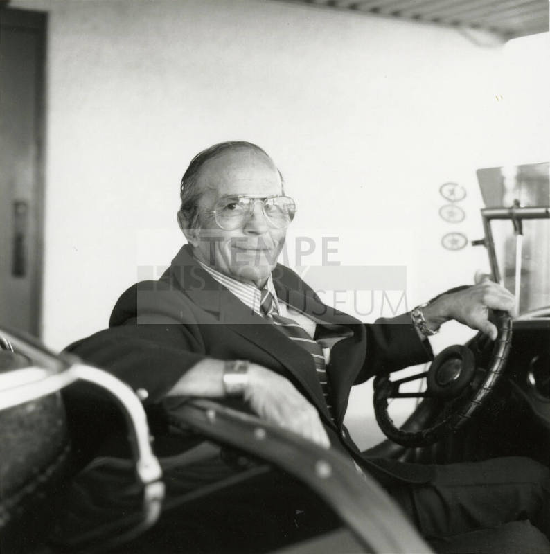 Leonard Monti in his 1966 Excalibur