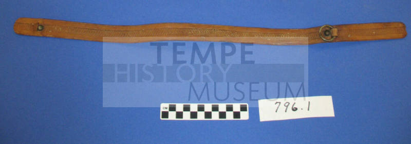 Leather tooled hatband
