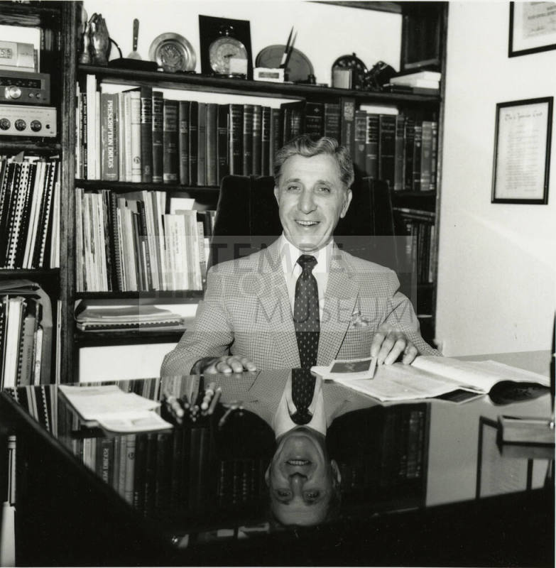 Mayor at his desk.