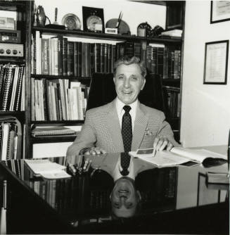 Mayor at his desk.