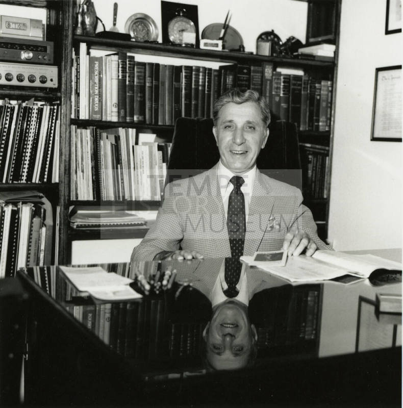 Mayor at his desk.
