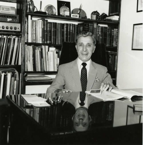 Mayor at his desk.