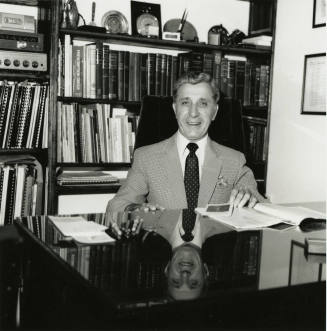 Mayor at his desk.