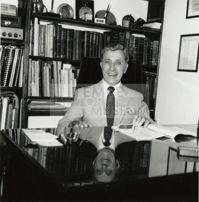 Mayor at his desk.