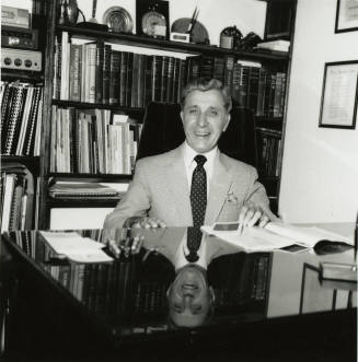 Mayor at his desk.