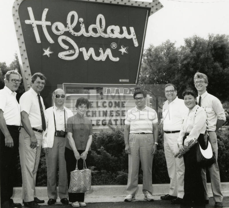 Staying at the Holiday Inn.