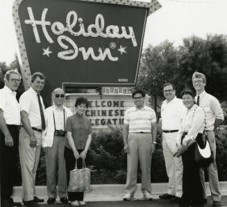 Staying at the Holiday Inn.