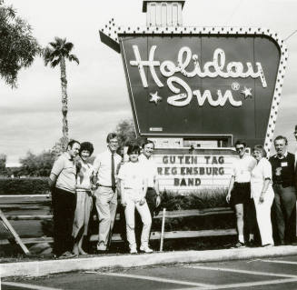 Staying at the Holiday Inn.