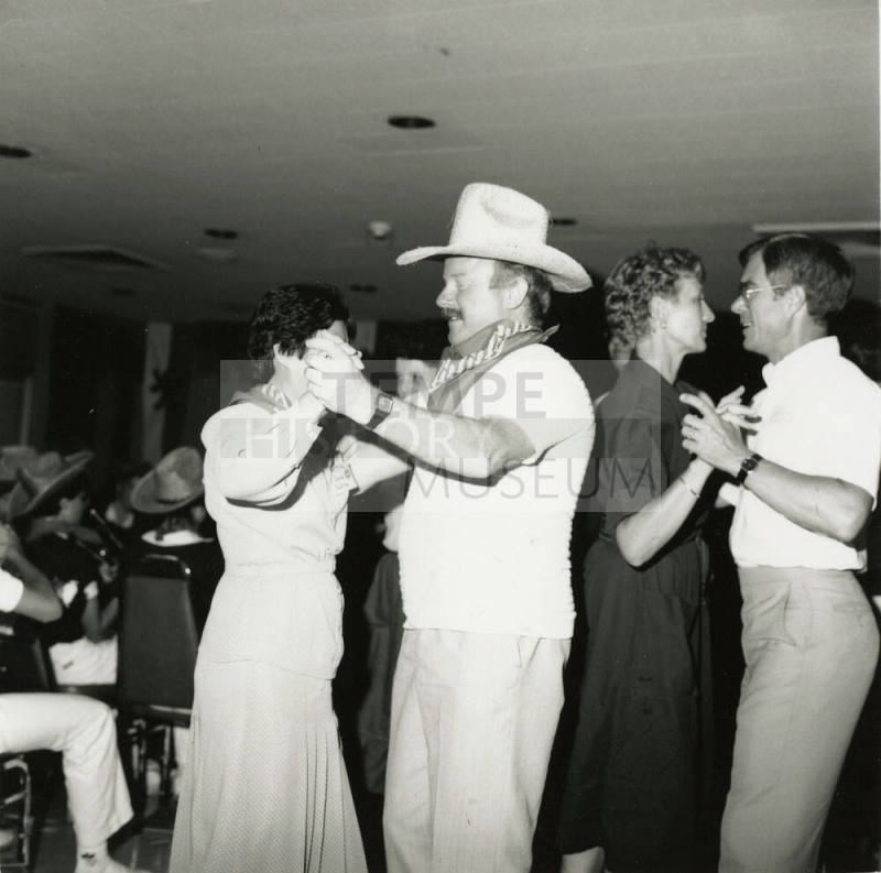 Dancing across the floor.
