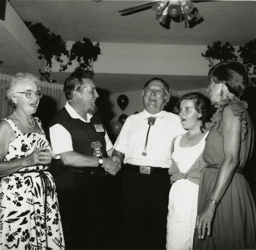 People talking with each other.
