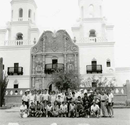 A Group Photo in Front of San Xavier del Bac