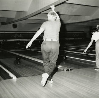 Unidentified man bowling
