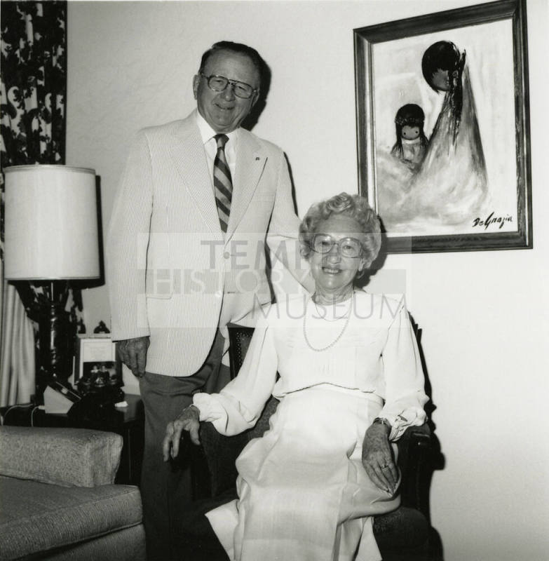 Unidentified couple in a living room setting