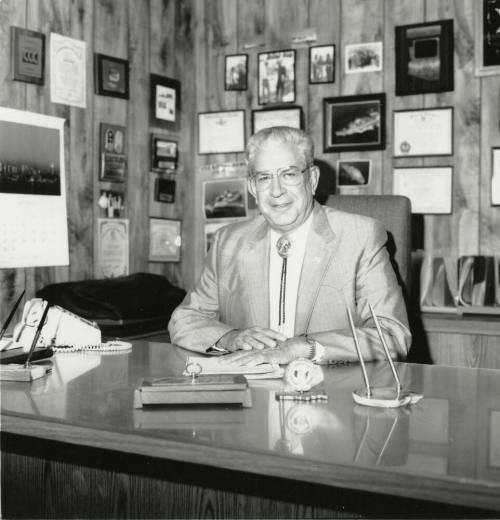 Man at corporate desk