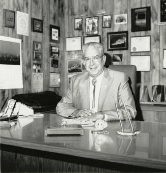 Man at corporate desk